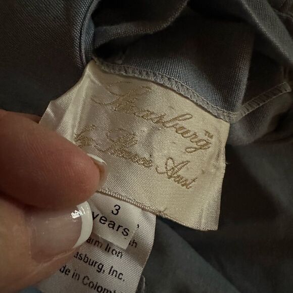 Strasburg Adorable Blue Baby Dress with Anchor Embroidery - Picture 4 of 6
